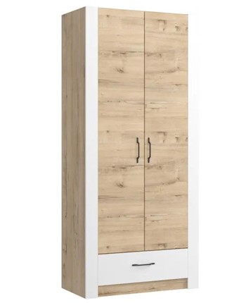 Шкаф гардеробный Ева 5 М1 дуб ирландский/белый матовый в Краснодаре - изображение
