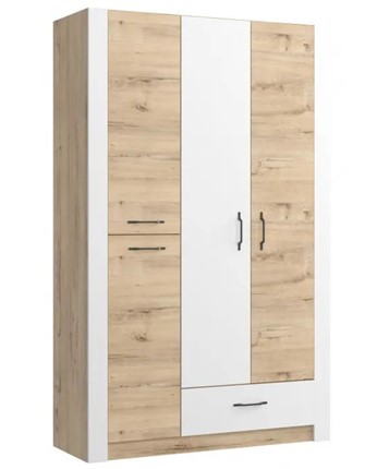 Шкаф гардеробный Ева 5 М2 дуб ирландский/белый матовый в Новороссийске - изображение