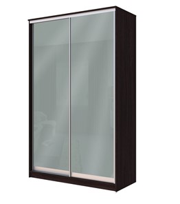 Шкаф 2-х створчатый Хит-22-12/2-22 с цветным стеклом, средне-серый 074, Венге в Армавире