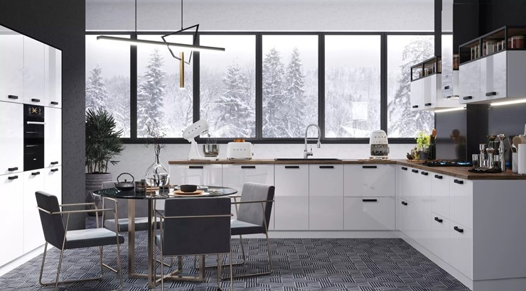 Кухонный гарнитур Аляска, цвет Серый лед/Серый лед в Новороссийске - изображение 2