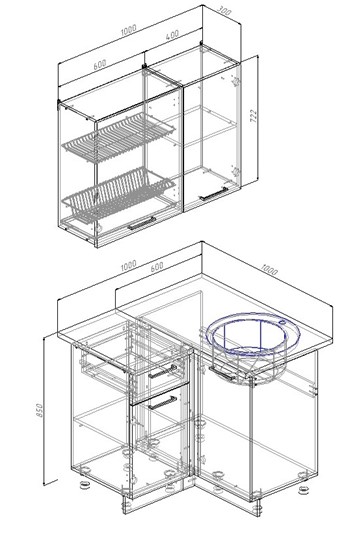 Модульная кухня Прима-1000У в Армавире - изображение 1