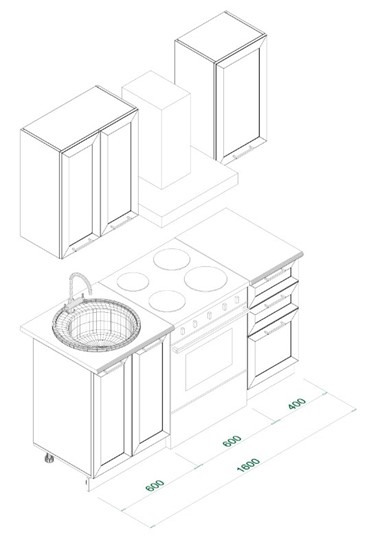 Гарнитур кухонный МК РИВЬЕРА Комплект №1 1,0м ПВХ Белый в Армавире - изображение 5