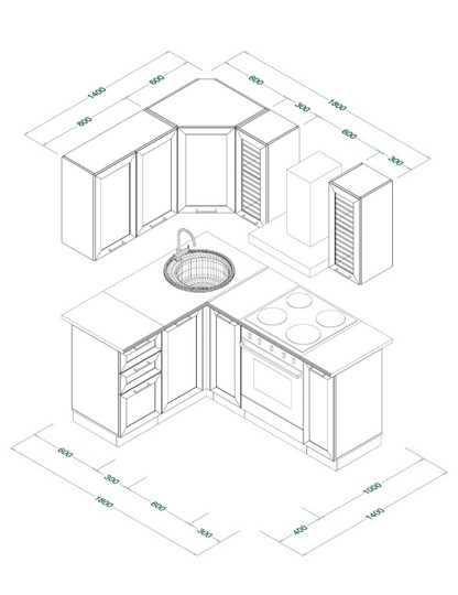 Кухонный гарнитур МК РИВЬЕРА Комплект №9 1,4х1,8м угловая ПВХ Белый в Армавире - изображение 8