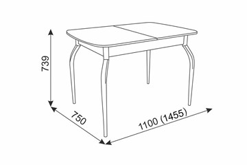 Обеденный раздвижной стол Танго, белый/геометрия в Сочи - предосмотр 2