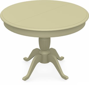 Кухонный стол раздвижной Леонардо-1 исп. Круг 1000, тон 10 (Морилка/Эмаль) в Краснодаре