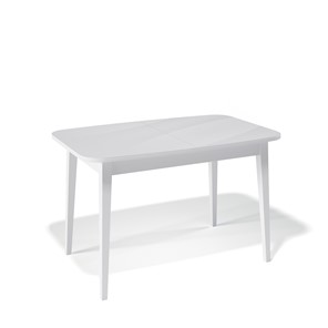 Кухонный стол раскладной Kenner 1200M (Белый/Стекло белое глянец) в Краснодаре