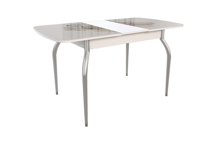 Обеденный раздвижной стол Танго, белый/геометрия в Сочи - изображение 1