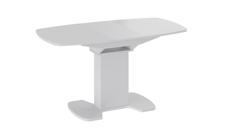 Стол раздвижной Портофино (СМ(ТД)-105.01.11(1)), цвет  Белый глянец/Стекло белое в Армавире - изображение 2