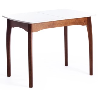 Кухонный раскладной стол Caterina, бук/мдф, 100+30x70x75, коричневый, белый арт.15856 в Сочи
