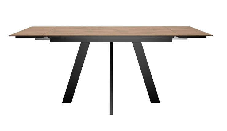 Кухонный стол раздвижной DikLine DM120 Дуб галифакс / опоры черные в Краснодаре - изображение 1