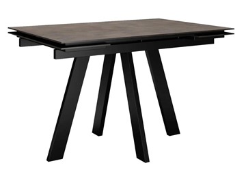 Кухонный стол раскладной DikLine DM120 Хромикс бронза / опоры черные в Сочи