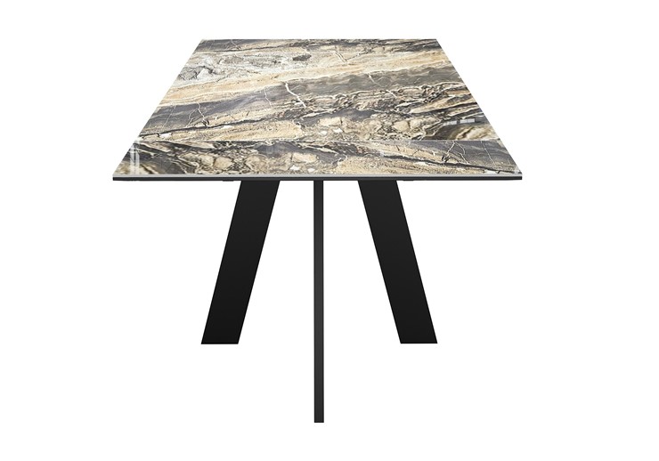 Раздвижной стол DikLine SKM120 Керамика Amadeus/подстолье черное/опоры черные в Армавире - изображение 1