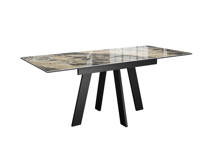 Раздвижной стол DikLine SKM120 Керамика Amadeus/подстолье черное/опоры черные в Армавире - изображение 3