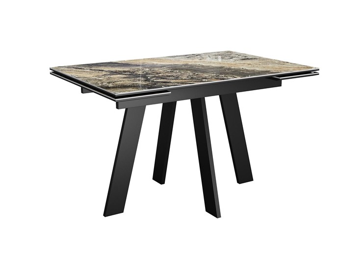 Раздвижной стол DikLine SKM120 Керамика Amadeus/подстолье черное/опоры черные в Армавире - изображение 4