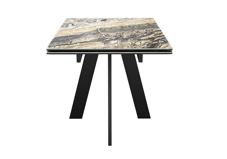 Раздвижной стол DikLine SKM120 Керамика Amadeus/подстолье черное/опоры черные в Армавире - изображение 5