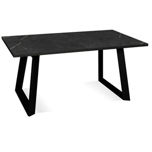 Кухонный стол раздвижной Dikline ZLS140 Мрамор черный/ножки черные в Краснодаре