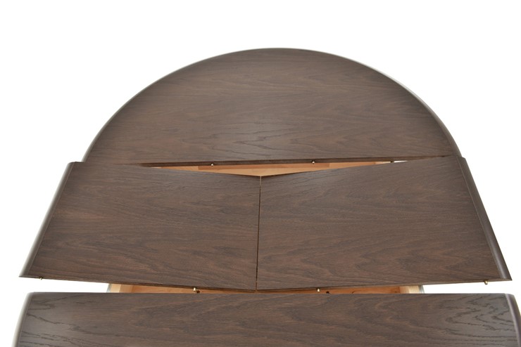Кухонный раздвижной стол Фабрицио-1 исп. Круг 820, Тон 9 (Морилка/Эмаль) в Сочи - изображение 4