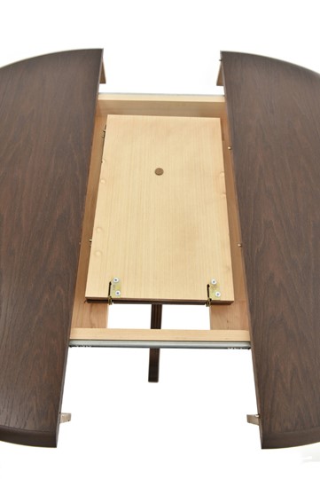 Кухонный раздвижной стол Фабрицио-1 исп. Круг 820, Тон 9 (Морилка/Эмаль) в Сочи - изображение 6