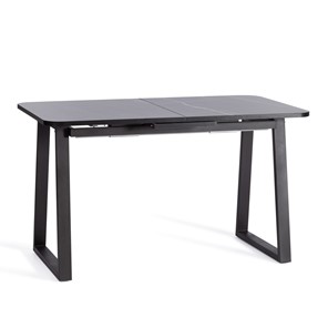 Кухонный стол раздвижной MALTIDO ЛДСП/HPL/металл, 130/160x75x75 Мрамор чёрный/чёрный арт.20627 в Армавире