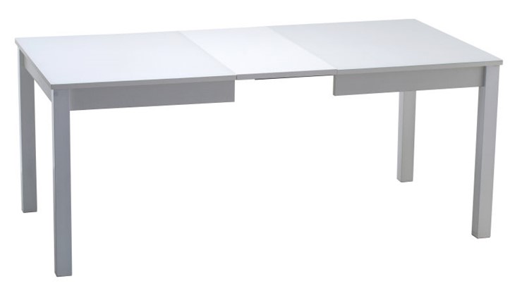 Обеденный раздвижной стол Нагано-2 стекло белое opti (хром-лак) в Краснодаре - изображение 1