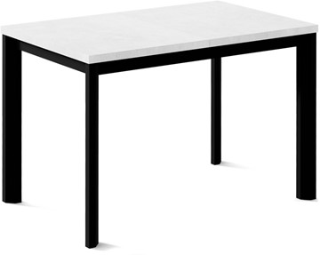 Кухонный стол раскладной Нагано-3L (ноги черные, белый цемент) в Краснодаре