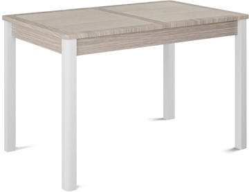 Обеденный раздвижной стол Ницца-1 ПЛ (ноги белые, плитка бежевая/лофт) в Краснодаре