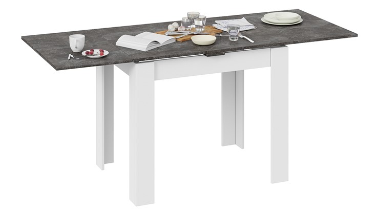 Кухонный стол раздвижной Промо тип 3 (Белый/Ателье темный) в Армавире - изображение 3