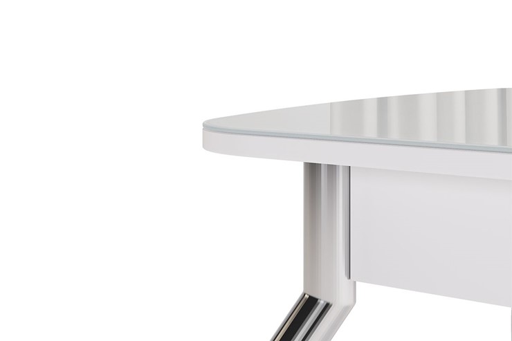 Обеденный раздвижной стол Танго, белый/геометрия в Сочи - изображение 5