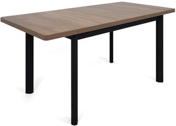 Кухонный стол раскладной Токио-2L (ноги металлические черные, дуб табако) в Краснодаре - предосмотр 3