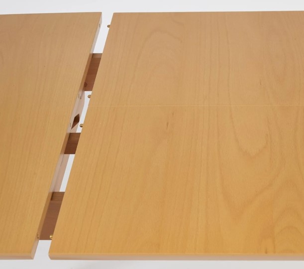 Кухонный раскладной стол VAKU (Ваку) бук/мдф 80x120+40x75, Натуральный бук арт.13987 в Сочи - изображение 4