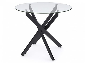 Стол обеденный Dikline R900 стекло/ножки черный металл в Краснодаре - предосмотр