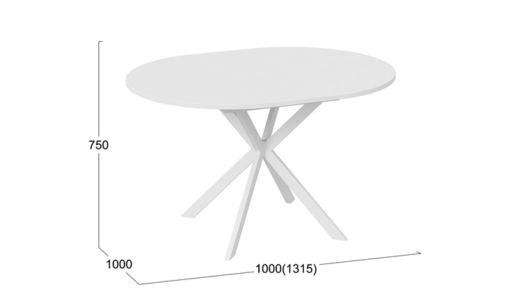 Стол на кухню Мэдисон Тип 1 (Белый муар, Белый) в Сочи - изображение 4