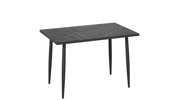 Обеденный стол Невада ДП1-02-08 (Черный мрамор/Черный матовый) в Краснодаре - изображение 1