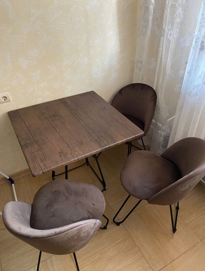 Кухонный стол SHT-TU23/H71/ТT 80 (темно-серый/палисандр) в Сочи - изображение 6