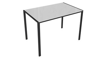 Обеденный стол Торрес тип 1 (Черный муар/Белый глянец) в Краснодаре