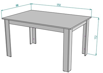 Кухонный обеденный стол T37, Белый в Краснодаре - предосмотр 1
