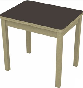 Кухонный стол раздвижной Бари дерево №8 (стекло коричневое/дуб выбеленный) в Краснодаре