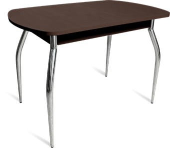 Обеденный стол ПГ-06 ЛДСП, венге ЛДСП/35 гнутые металл хром в Армавире