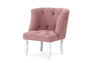Кресло Brendoss Бриджит розовый ножки белые в Сочи