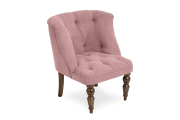 Мягкое кресло Бриджит розовый ножки коричневые в Краснодаре