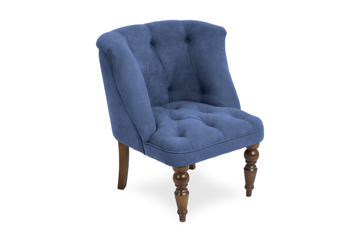 Мягкое кресло Бриджит синий ножки коричневые в Сочи - изображение 1