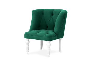 Кресло Бриджит зеленый ножки белые в Краснодаре