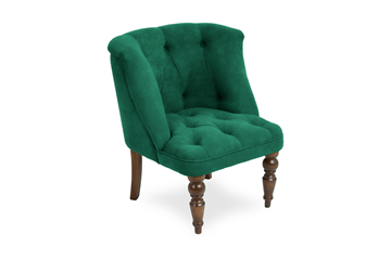 Кресло на ножках Бриджит зеленый ножки коричневые в Краснодаре