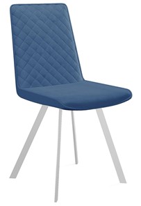 Обеденный стул 202, микровелюр B8 blue, ножки белые в Армавире - предосмотр