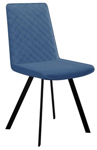 Обеденный стул 202, микровелюр B8 blue, ножки черные в Краснодаре