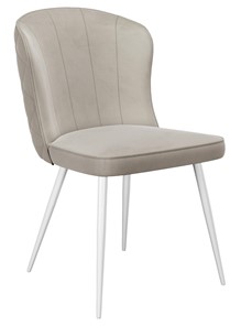 Обеденный стул 209, микровелюр B03 beige, ножки белые в Сочи - предосмотр