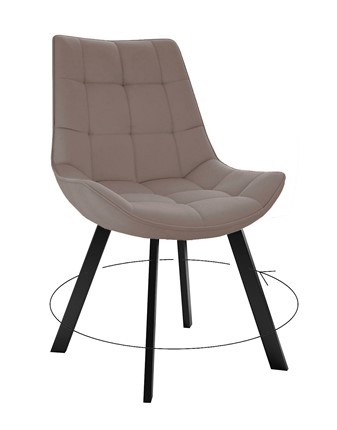 Мягкий стул 263 Поворотный, Микровелюр B5 Latte / опоры черные в Краснодаре - изображение
