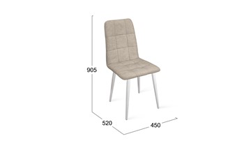 Обеденный стул Аспен К1С (Белый матовый/Микровелюр Duna Brilliant) в Краснодаре - предосмотр 5