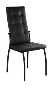 Обеденный стул Галс-М, к/з Pegasso черный, ножки черные в Краснодаре