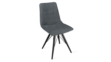 Обеденный стул Хьюго К3 (Черный муар/Микровелюр Jercy Graphite) в Краснодаре